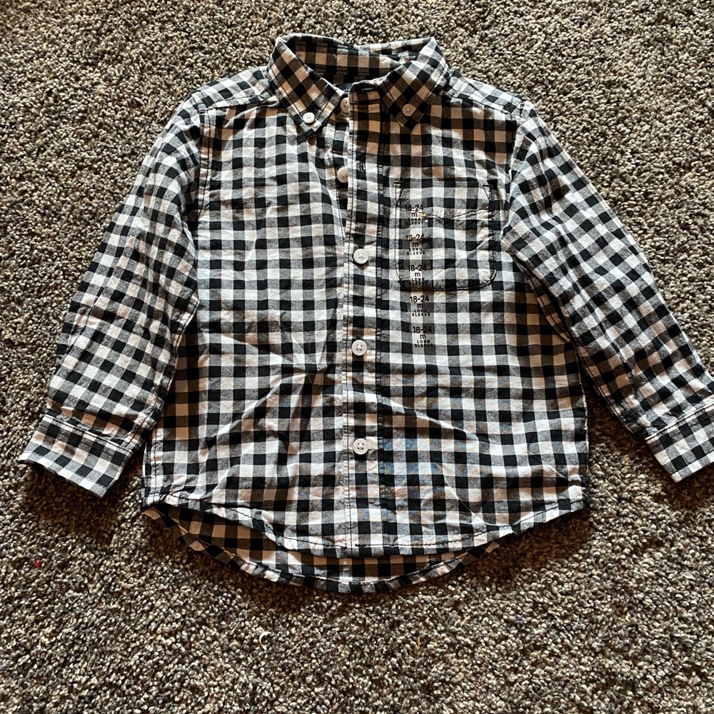 Kids Black and White Checkered Shirt